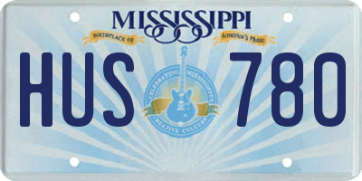 MS license plate HUS780