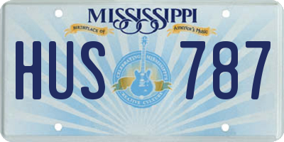 MS license plate HUS787