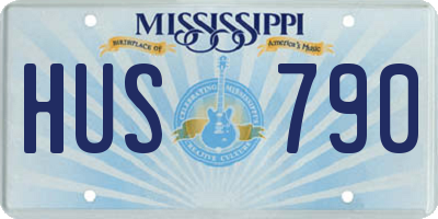 MS license plate HUS790