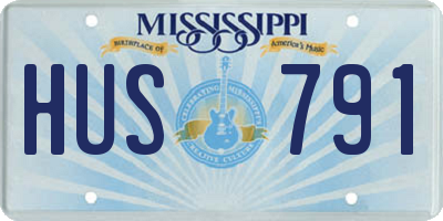 MS license plate HUS791