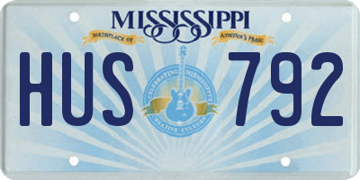 MS license plate HUS792