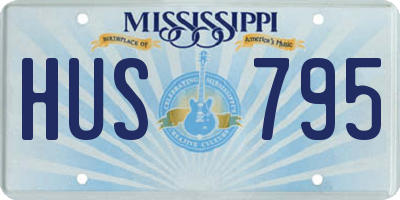 MS license plate HUS795