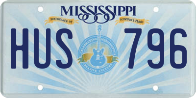 MS license plate HUS796