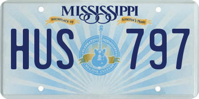 MS license plate HUS797