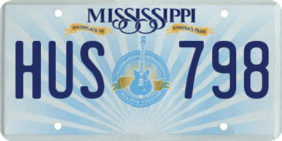 MS license plate HUS798