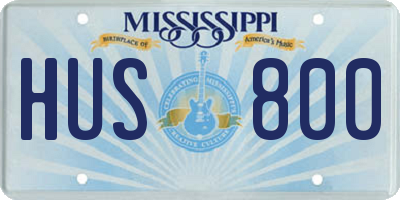 MS license plate HUS800