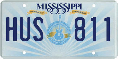 MS license plate HUS811