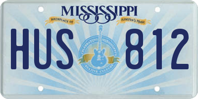 MS license plate HUS812