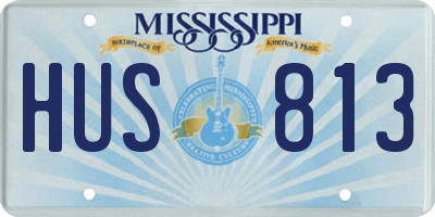 MS license plate HUS813