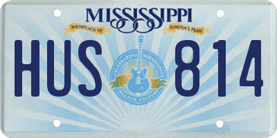 MS license plate HUS814