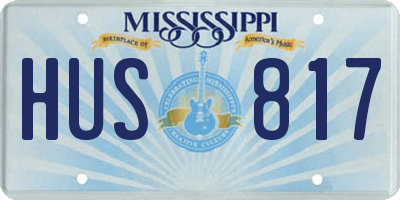 MS license plate HUS817