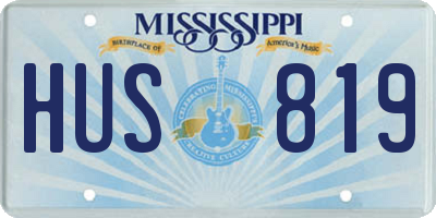MS license plate HUS819
