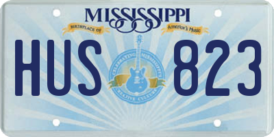 MS license plate HUS823