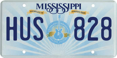 MS license plate HUS828