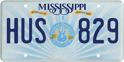 MS license plate HUS829