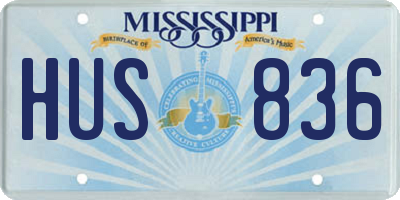 MS license plate HUS836