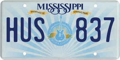MS license plate HUS837