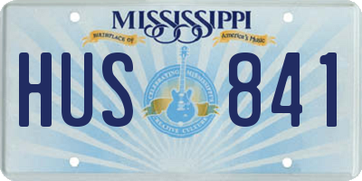 MS license plate HUS841