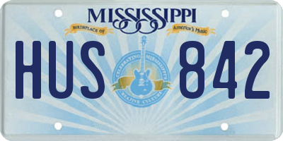 MS license plate HUS842
