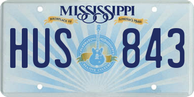 MS license plate HUS843