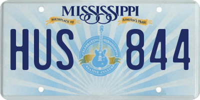 MS license plate HUS844