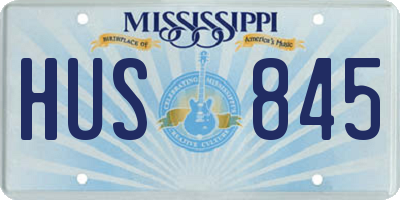 MS license plate HUS845