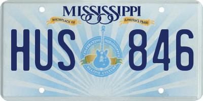 MS license plate HUS846