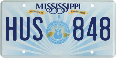 MS license plate HUS848