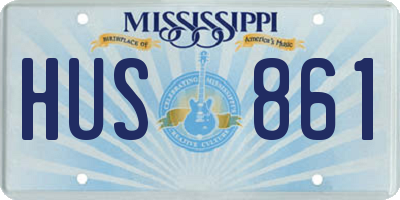 MS license plate HUS861