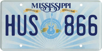 MS license plate HUS866