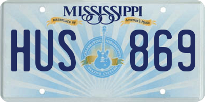 MS license plate HUS869