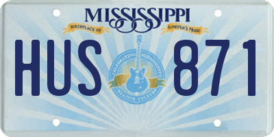 MS license plate HUS871