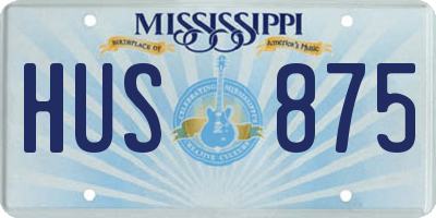 MS license plate HUS875