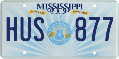 MS license plate HUS877