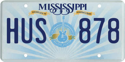 MS license plate HUS878