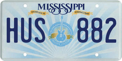 MS license plate HUS882