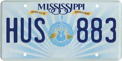 MS license plate HUS883