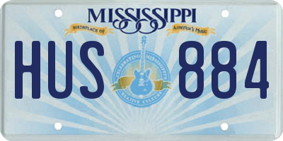 MS license plate HUS884
