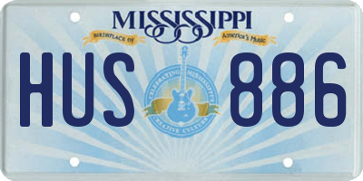 MS license plate HUS886