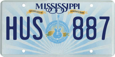 MS license plate HUS887