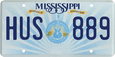 MS license plate HUS889