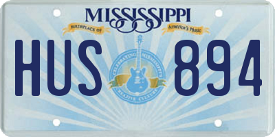 MS license plate HUS894