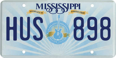 MS license plate HUS898