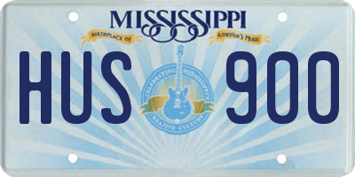 MS license plate HUS900