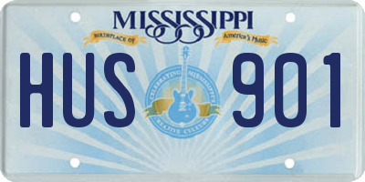 MS license plate HUS901