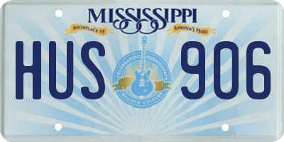 MS license plate HUS906