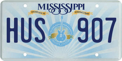MS license plate HUS907
