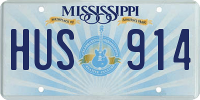 MS license plate HUS914