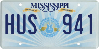 MS license plate HUS941