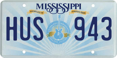 MS license plate HUS943